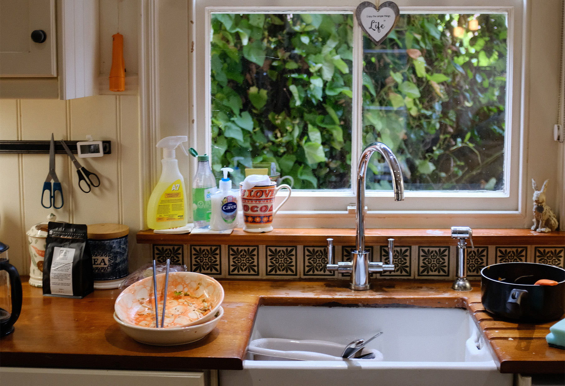 Dishes in the sink as part of Staten Island event clean-up service